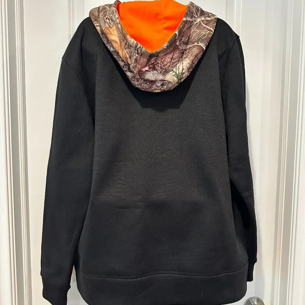 New Realtree Black w/Camo 1/4 Zip Pullover Fleece Hoodie Size M (NWOT) - Picture 12 of 12